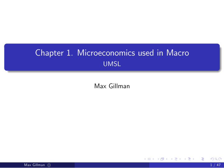 chapter 1 microeconomics used in macro