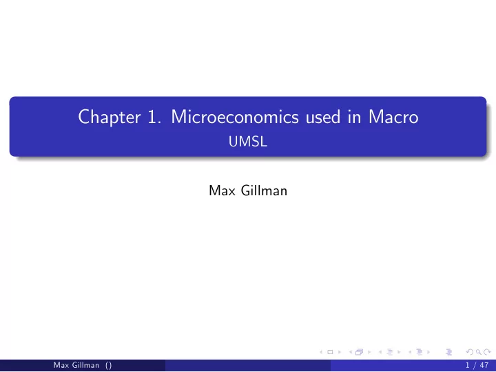 chapter 1 microeconomics used in macro