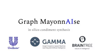 Graph MayonnAIse  in silico condiment synthesis  Mayonnaise $12.5 billion industry by 2023