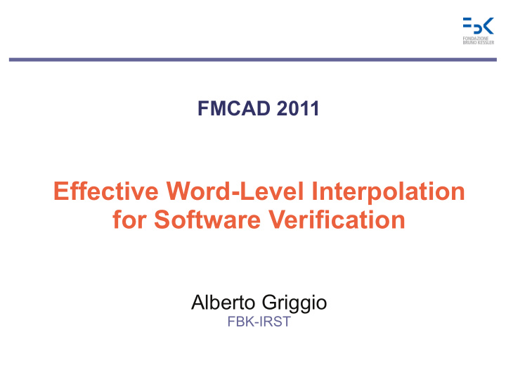 effective word level interpolation for software