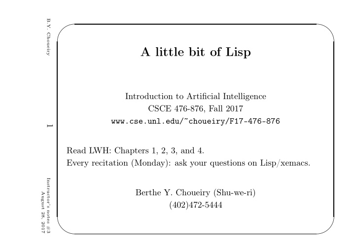 a little bit of lisp