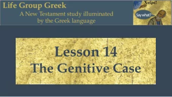 Lesson 14  The Genitive Case  Pauls  Version!  Pauls  Version!  Nouns  (Person, place, thing,