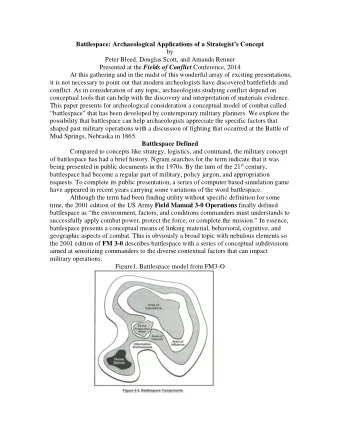 Battlespace: Archaeological Applications of a Strategists Concept  by  Peter Bleed, Douglas