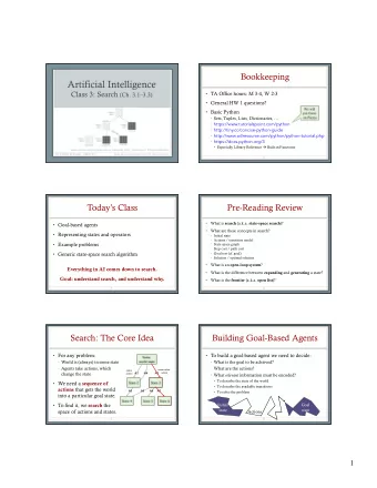 Sliding Tile Puzzles  Representing Actions  15-puzzles, 8-puzzles  Number of actions /