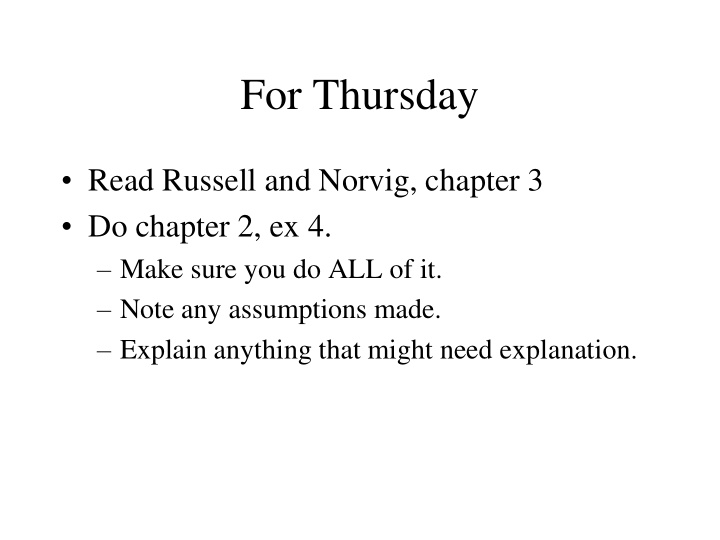 for thursday