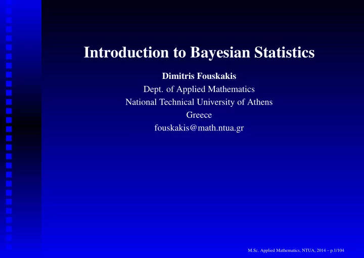 introduction to bayesian statistics