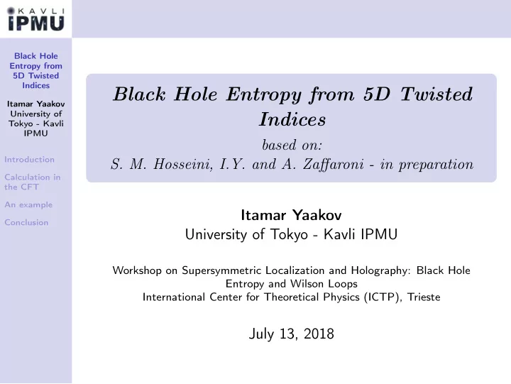 black hole entropy from 5d twisted