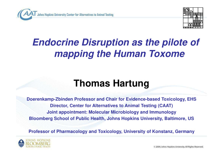 endocrine disruption as the pilote of mapping the human