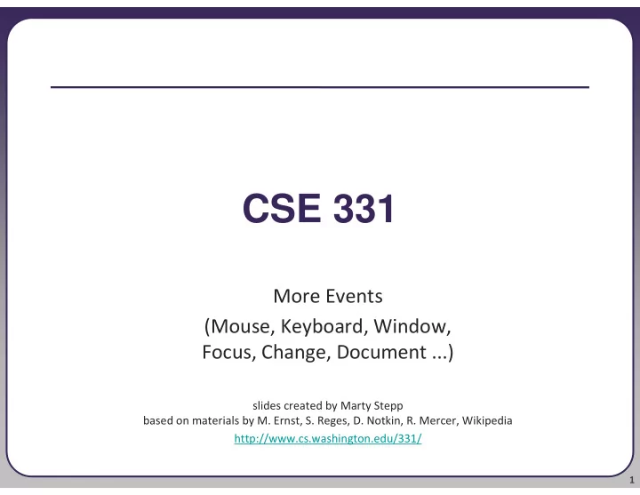 cse 331