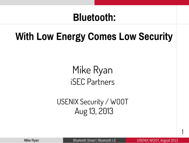 bluetooth with low energy comes low security