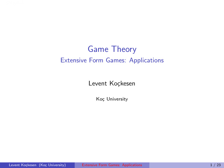 game theory