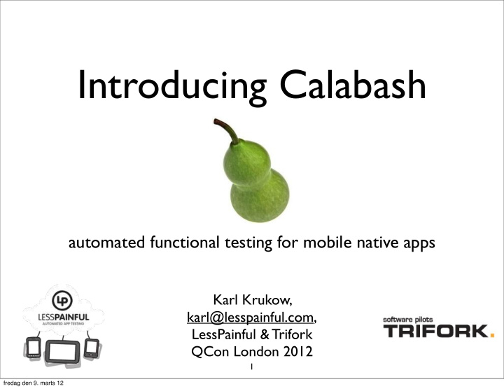 introducing calabash