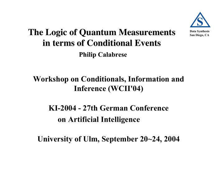 the logic of quantum measurements the logic of quantum