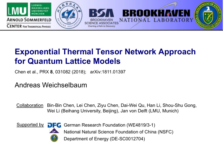 exponential thermal tensor network approach for quantum