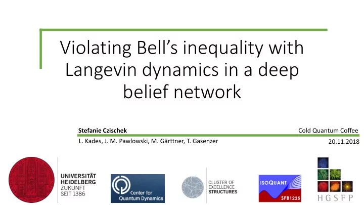 langevin dynamics in a deep