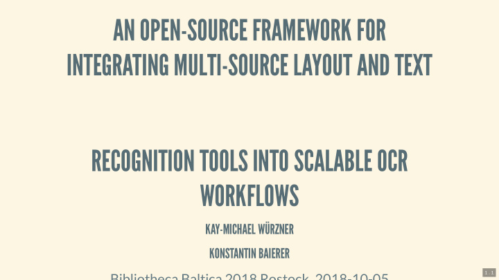 an open source framework for integrating multi source