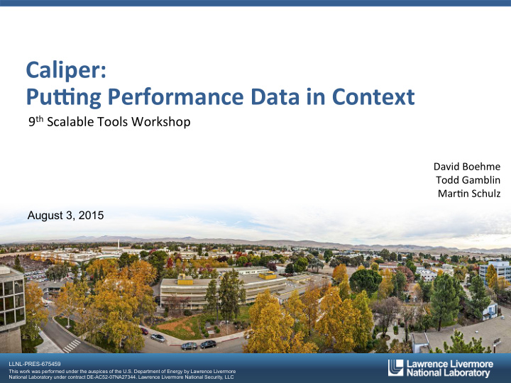 caliper pu ng performance data in context