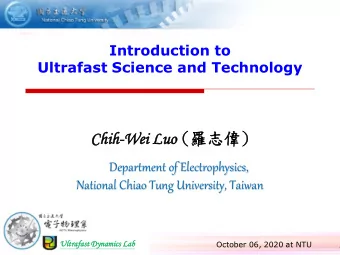 Chih  Chih-Wei L Wei Luo (  )  Department of Electrophysics,  National Chiao Tung