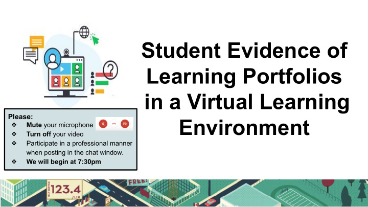 student evidence of learning portfolios in a virtual