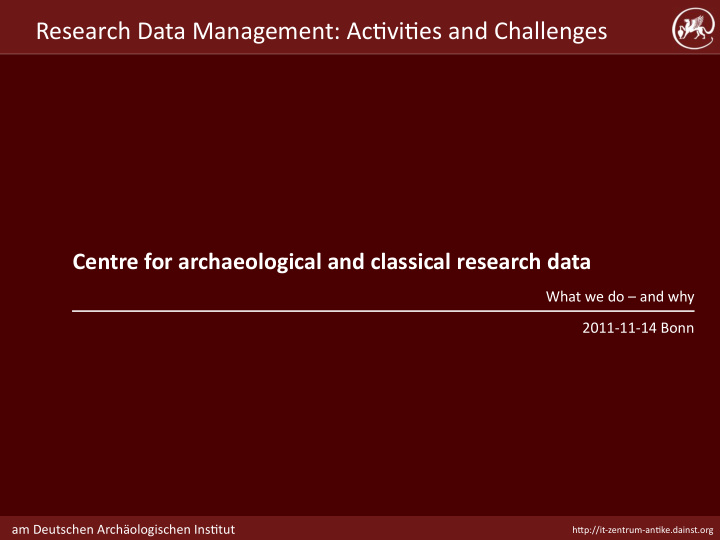 research data management actvites and challenges