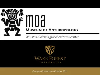 TITLE OF PRESENTATION  SUBHEAD GOES HERE  Campus Connections October 2011  Museum of Anthropology