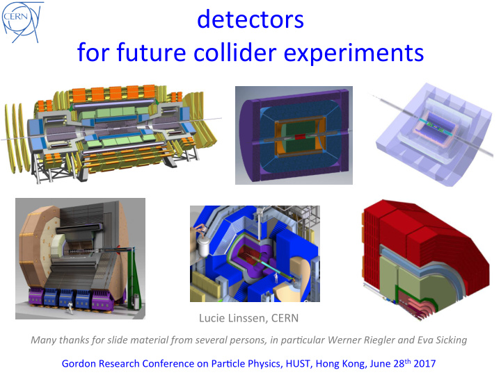 detectors for future collider experiments