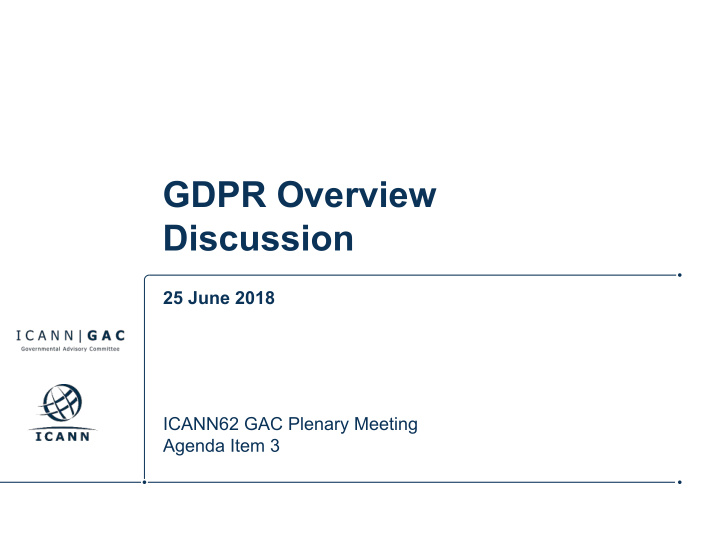 gdpr overview discussion