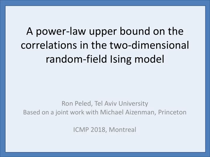a power law upper bound on the
