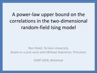 A power-law upper bound on the  correlations in the two-dimensional  random-field Ising model  Ron