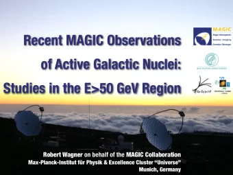 Recent MAGIC Observations  of Active Galactic Nuclei:  Studies in the E&gt;50 GeV Region Robert