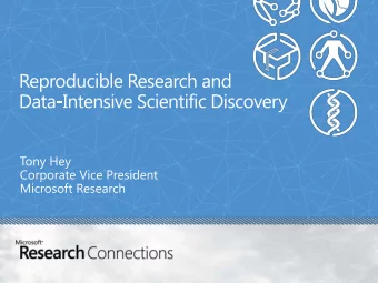 Topics  The Scientific Data Deluge  Data-Intensive Scientific Discovery  NSF OCI Data/Viz Task