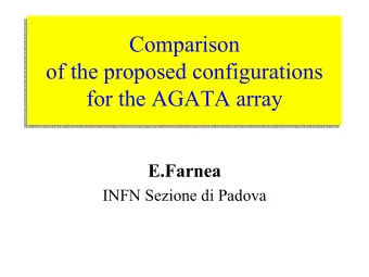 Comparison  Comparison  of the proposed configurations  of the proposed configurations  for the