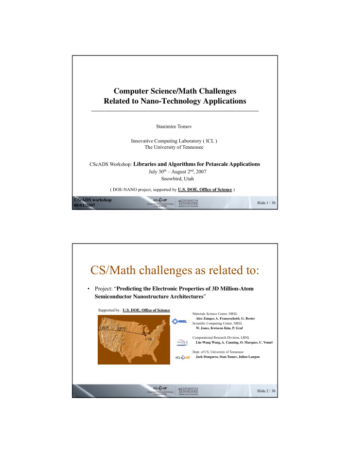 cs math challenges as related to