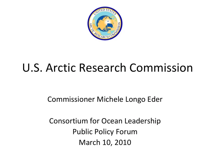 u s arctic research commission