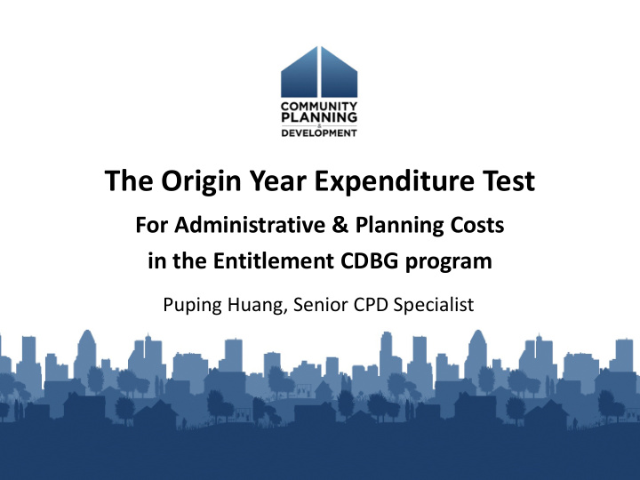 the origin year expenditure test