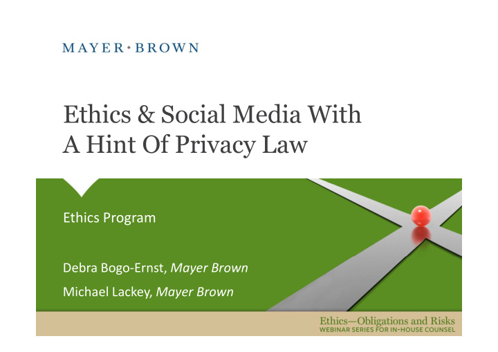 ethics amp social media with a hint of privacy law