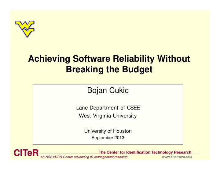achieving software reliability without breaking the