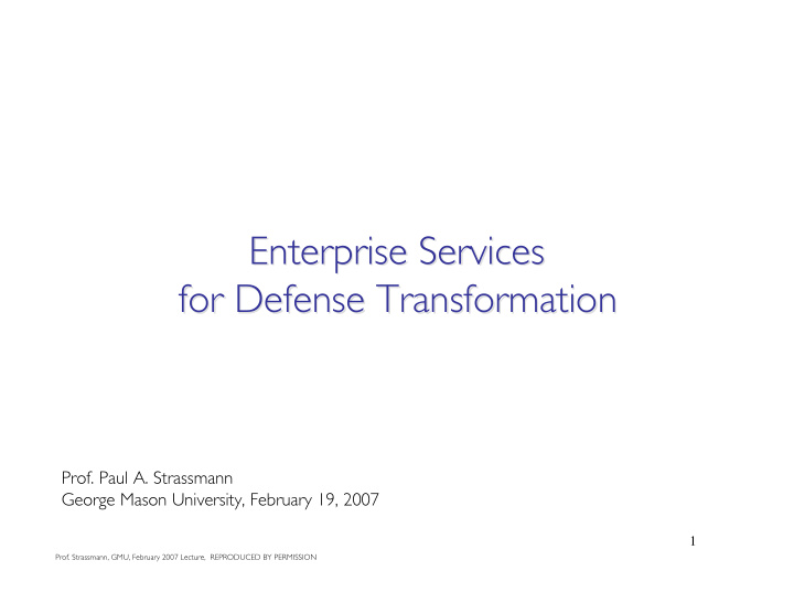 enterprise services enterprise services