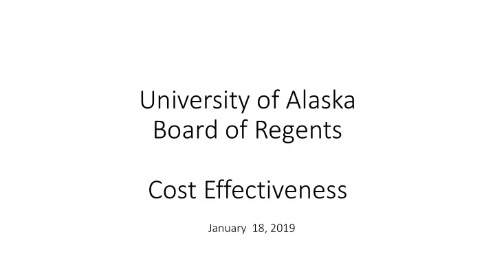 university of alaska