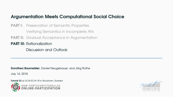 argumentation meets computational social choice