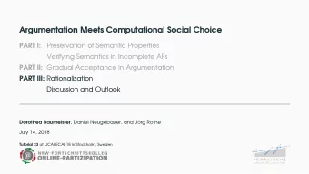 Argumentation Meets Computational Social Choice  PART I:  Preservation of Semantic Properties