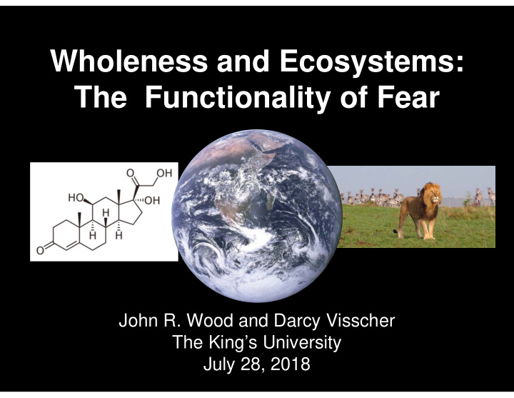 wholeness and ecosystems the functionality of fear