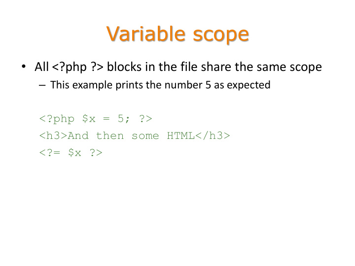 variable scope