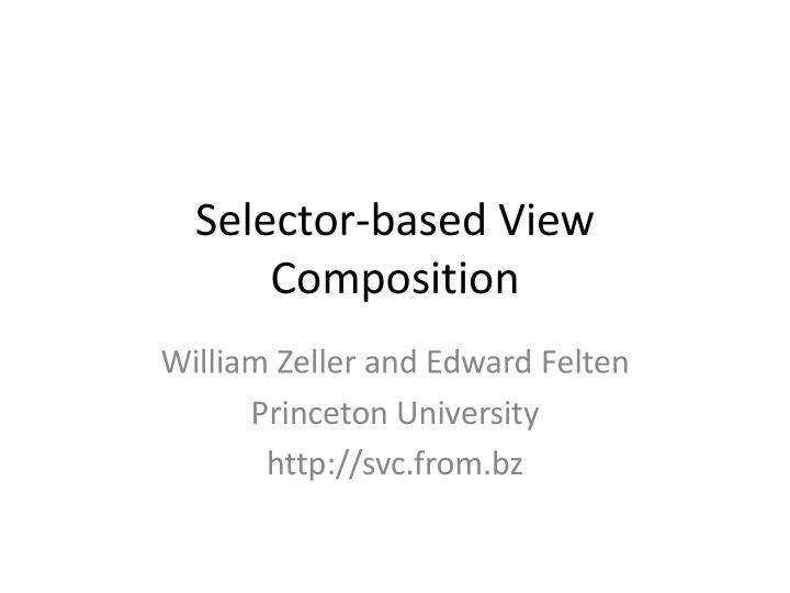 selector based view