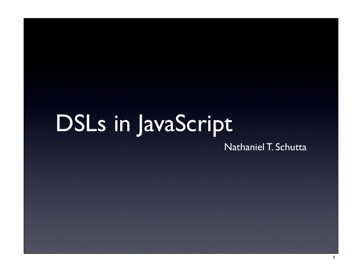 dsls in javascript