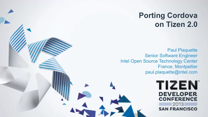porting cordova on tizen 2 0