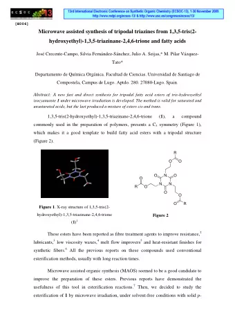 Microwave assisted synthesis of tripodal triazines from 1,3,5-tris(2-