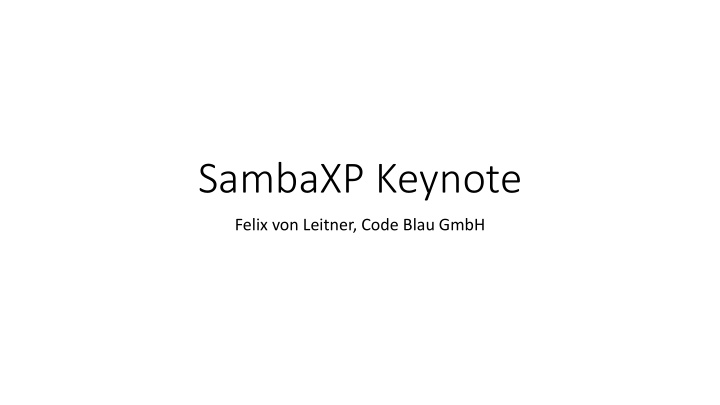sambaxp keynote
