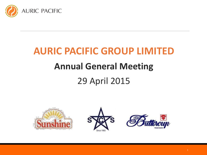 auric pacific group limited