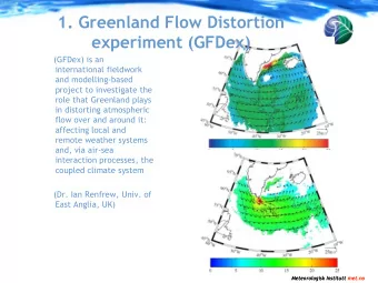 1. Greenland Flow Distortion  experiment (GFDex)  (GFDex) is an  international fieldwork  and